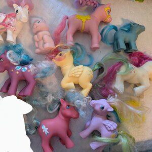 Vintage My Little Pony G1 Pony Bundle 8 Ponies and 1 Hamster with accessories